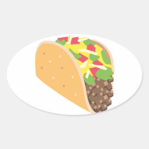 emoji taco ovale sticker