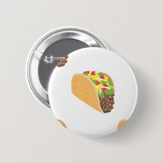 emoji taco ronde button 5,7 cm (Voorkant /achterkant)