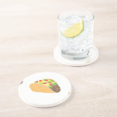emoji taco zandsteen onderzetter (Zijkant)