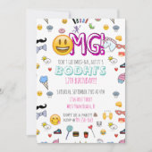 Emoji-thema feestuitnodiging kaart (Voorkant)