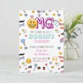 Emoji-thema feestuitnodiging kaart (Staand voorkant)