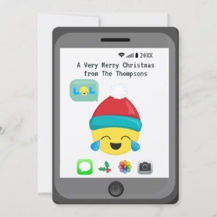 Emoji thema Prettig Kerstbericht Feestdagenkaart
