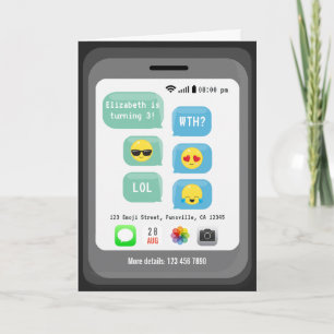 Emoji-thema Virtuele Verjaardagsfeestje