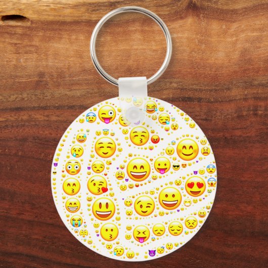 Emoji Theme Netball Ball Design Sleutelhanger (Voorkant)
