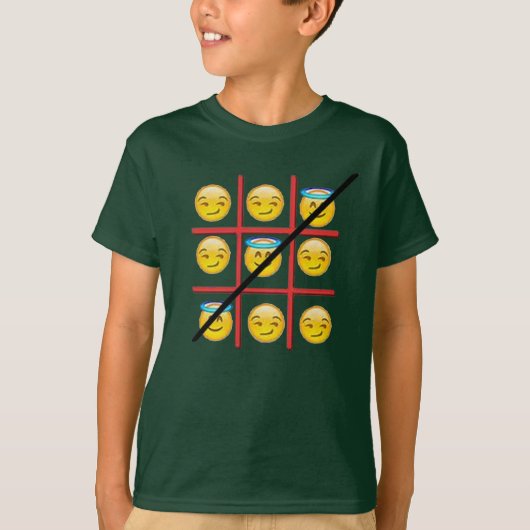 Emoji Tic-Tac-Teen Grappig shirt-design T-shirt (Voorkant)
