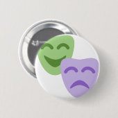 Emoji Twitter - Drama Theater Ronde Button 5,7 Cm (Voorkant /achterkant)