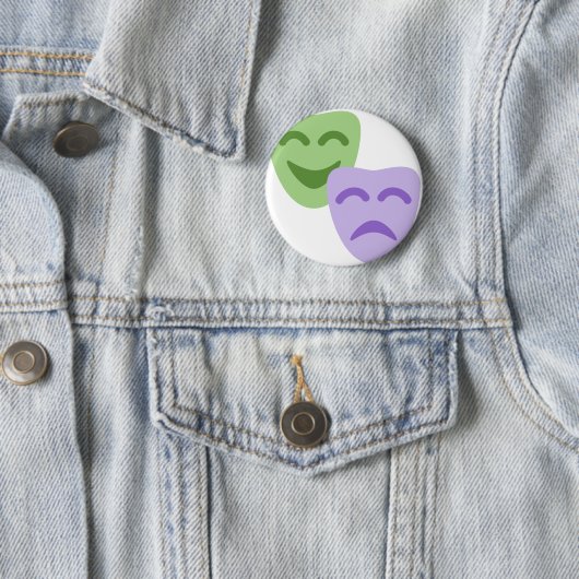 Emoji Twitter - Drama Theater Ronde Button 5,7 Cm (In situ)