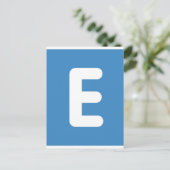 emoji Twitter - Letter E Briefkaart (Staand voorkant)