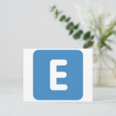 emoji Twitter - Letter E Briefkaart (Staand voorkant)