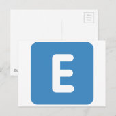 emoji Twitter - Letter E Briefkaart (Voorkant / Achterkant)