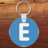emoji Twitter - Letter E Sleutelhanger (Voorkant)