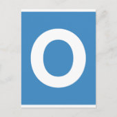 Emoji Twitter - letter O Briefkaart (Voorkant)