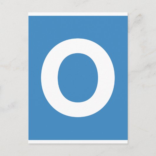 Emoji Twitter - letter O Briefkaart (Voorkant)