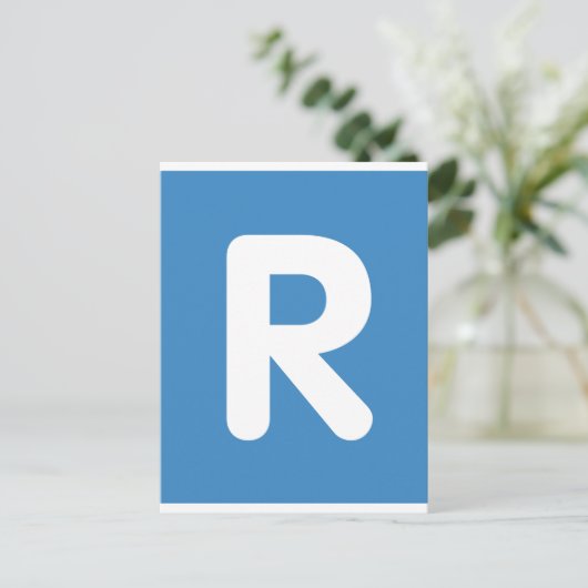 Emoji Twitter Letter R Briefkaart (Staand voorkant)