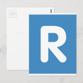 Emoji Twitter Letter R Briefkaart (Voorkant / Achterkant)