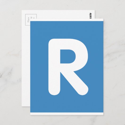 Emoji Twitter Letter R Briefkaart (Voorkant / Achterkant)