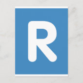 Emoji Twitter Letter R Briefkaart (Voorkant)