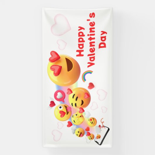 Emoji Valentijnsdag Banner (Verticaal)