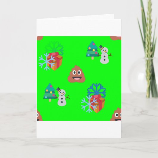 emoji van het Kerstmisachterschip Feestdagen Kaart (Voorkant)