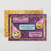 Emoji Verjaardag mobiele telefoon sms'en bedankt (Voorkant / Achterkant)