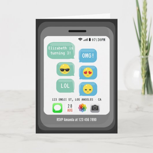 Emoji Verjaardagsfeestje (Voorkant)