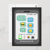 Emoji Verjaardagsfeestje Briefkaart (Voorkant / Achterkant)