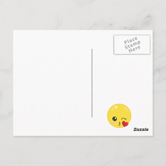 Emoji Verjaardagsfeestje Briefkaart (Achterkant)