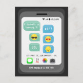 Emoji Verjaardagsfeestje Briefkaart (Voorkant)