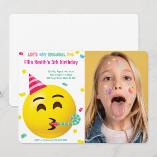 Emoji verjaardagsfoto uitnodiging