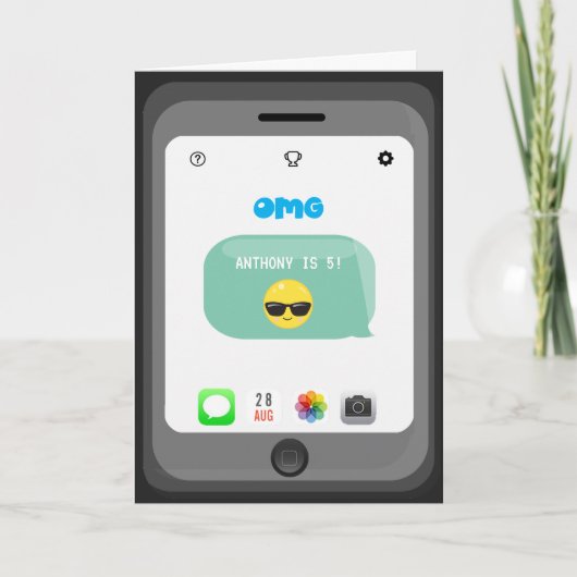 Emoji verjaardagsgroet kaart (Voorkant)