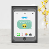 Emoji verjaardagsgroet kaart (Gele Bloem)