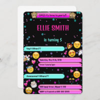 Emoji verjaardagsuitnodiging