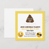 Emoji verjaardagsuitnodiging kaart (Voorkant / Achterkant)