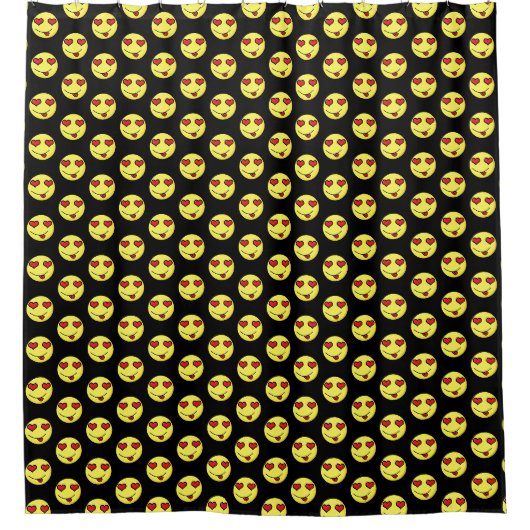 Emoji verliefd douchegordijn (Voorkant)