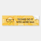 Emoji Volleally Techie ID229 Bumpersticker (Voorkant)