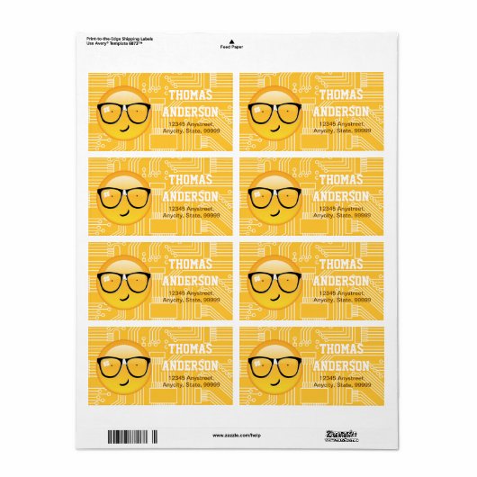 Emoji Volleally Techie ID229 Etiket (Full Sheet)
