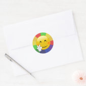 Emoji Vredesteken Rainbow Burst Stickers (Envelop)