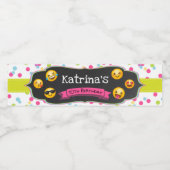 Emoji Waterfles Etiketten Polka Dot Verjaardagsfee (Enkel label)