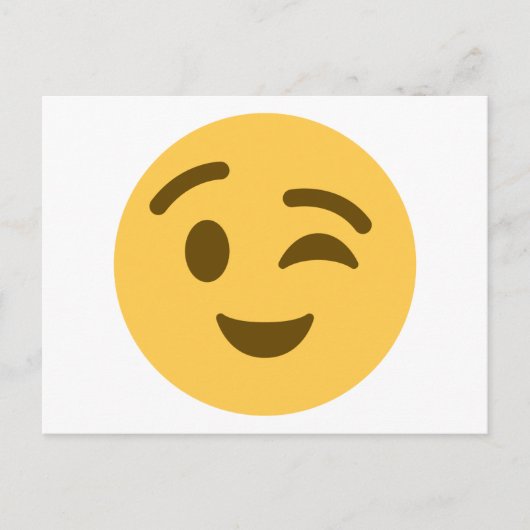 Emoji Wink Briefkaart (Voorkant)