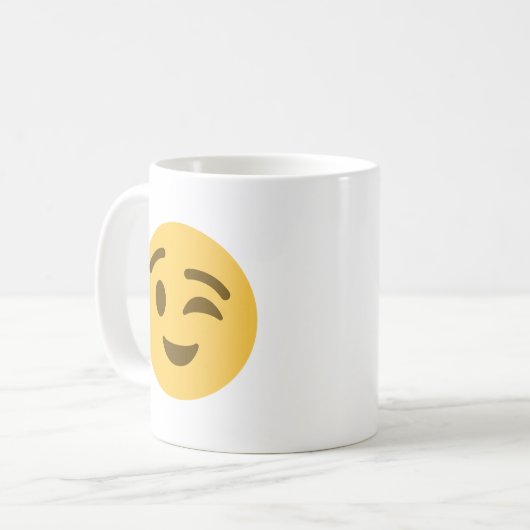 Emoji Wink Koffiemok (Voorkant links)