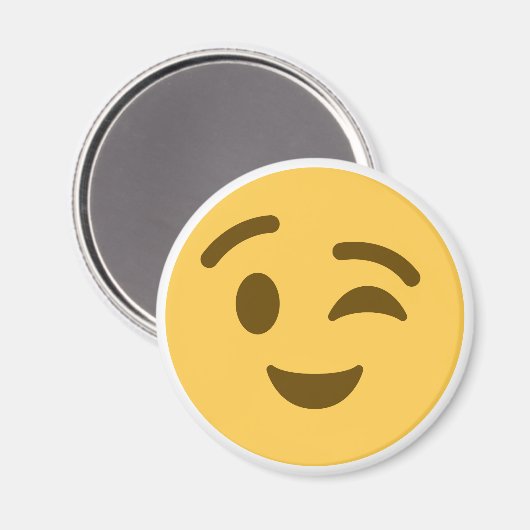 Emoji Wink Magneet (Voorkant / Achterkant)