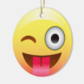 Emoji Wink met Tongue Ornament (Links)