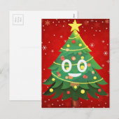 Emoji Xmas Tree Design Feestdagenkaart (Voorkant / Achterkant)