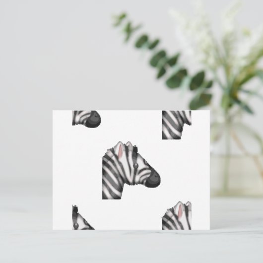 emoji zebra briefkaart (Staand voorkant)