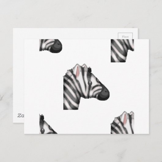 emoji zebra briefkaart (Voorkant / Achterkant)