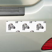 emoji zebra bumpersticker (Op auto)