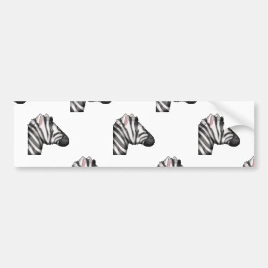 emoji zebra bumpersticker (Voorkant)
