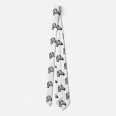 emoji zebra mensdon mannen necktie stropdas (Achterkant)