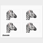 emoji zebra rechthoekige sticker (Vel)