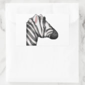 emoji zebra rechthoekige sticker (Tas)